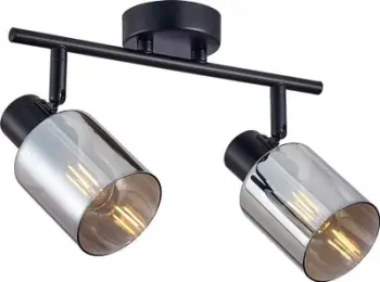Lampë tavanore spotlight Italux Santia SPL-65342-2-BK-SG, 2xE14 40W, çelik, e zezë