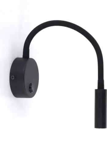 Lampë muri TK Lighting Lagos, krah fleksibël 45 cm, bazë G9, e zezë