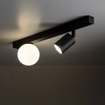 Lampë tavanore Vox Ceiling Lamp 2, 2 llamba, GU10 G9, e zezë
