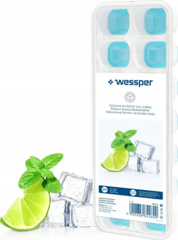Tabakë akulli Wessper Silicone, 14 kube, silikon fleksibël, blu