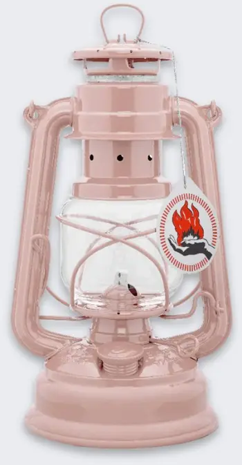Llambë me vaj Hurricane Lantern Baby Special 276, metal, 20 orë, rozë