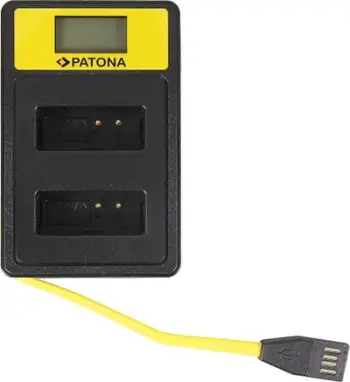 Karikues baterish PATONA Pro Dual Canon LP-E12, LCD, USB, i zi