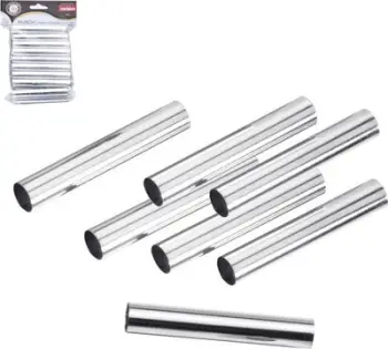 Set kallëpash për role me krem, 30 copë, metal i veshur me krom, argjendtë