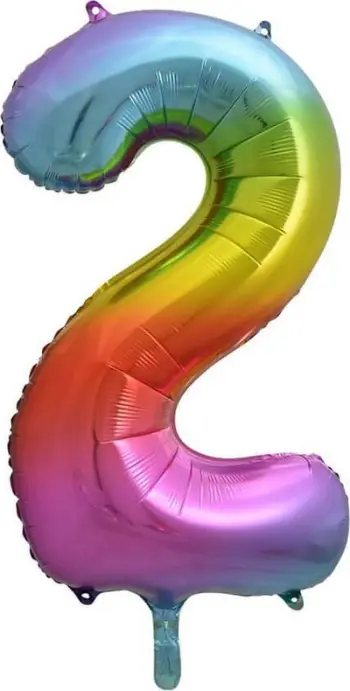 Balon me folie GoDan numri 2, 92 cm, shumëngjyrësh