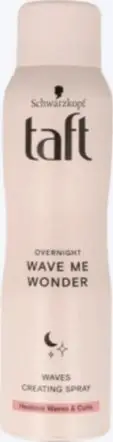 Sprej flokësh Schwarzkopf Taft Overnight Wave Me Wonder, për onde dhe kaçurrela, 150ml