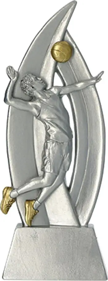 Figurinë trofe volejbolli Volleyball RP6006, 18cm, rrëshirë, argjend me të artë