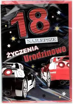 Kartolinë ditëlindjeje 18 vjeç 3D vetëngjitëse No. 004, me zarf