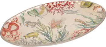 Tabaka Rose&amp;tulipani Sea Life, melaminë, 52 x 30 cm, shumëngjyrëshe