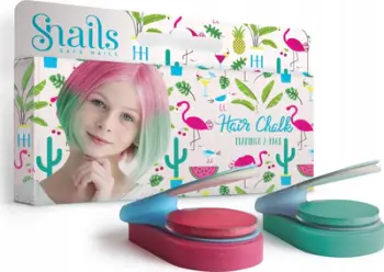 Shkumës flokësh Snails Hair Chalk Flamingo, set 2 copë, rozë dhe jeshile