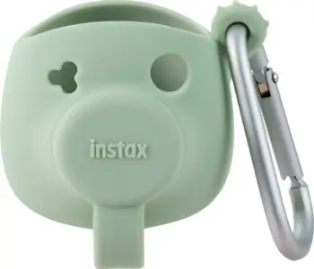 Futrollë silikoni kamerë Fujifilm Instax PAL, me karabinë, jeshile