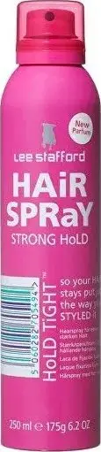 Sprej flokësh Lee Stafford Hold Tight, fiksim i fortë, 250ml, rozë