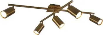 Plafonierë Trio Marley, 5 spot, antique brass