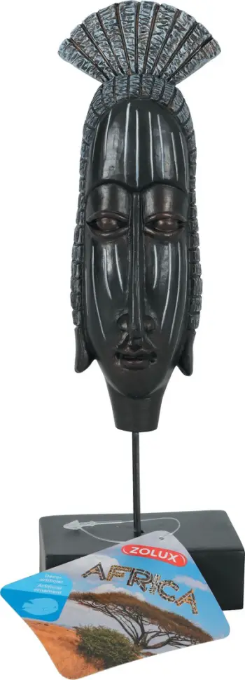 Dekor për akuarium Zolux Africa Female Mask L, maskë rezine, dekor afrikan