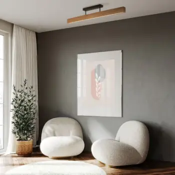 Plafonierë tavani TK Lighting Teo LED, 96 cm, 3000 K, dru arre