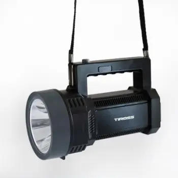 Dritë dore Tiross Dua, LED, 180lm, USB-C, e zezë