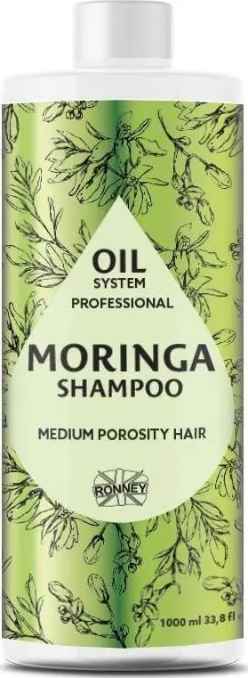 Shampo flokësh Ronney Oil System Moringa, për flokë me porozitet mesatar, 1000ml