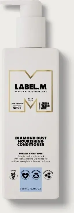 Balsam flokësh Label.m Diamond Dust Nourishing, për të gjitha llojet e flokëve, vegan, 300ml