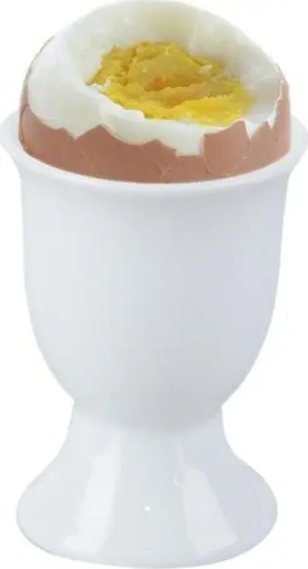 Kupë për vezë porcelani Pa markë, dizajn elegant, e bardhë