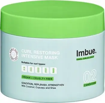Maskë për flokë Imbue Curl Restoring Intensive Mask, balsam i thellë me proteina, vegane, 300ml