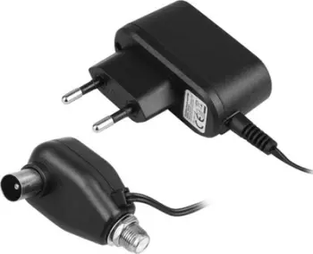 Adapter rryme për antenë 12V 0.1A, dalje TV F, i zi