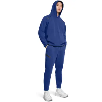 Bluzë me kapuç Under Armour Unstoppable Fleece, e ngrohtë, e lehtë, blu