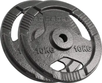 Disku peshe Rebel Cast Iron, set 2x10kg 20kg, vrimë 31mm, gri i errët