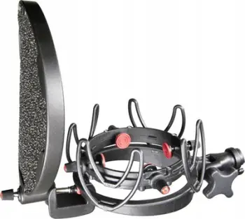 Set studio për mikrofon Rycote InVision USM-VB, shock mount universal, filter pop, i zi