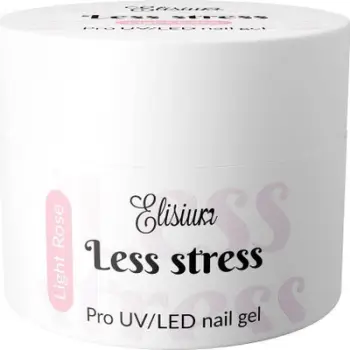 Xhel ndërtues për thonj Elisium Less Stress Builder Light Rose, vetë nivelues, 40 ml, rozë e çelët