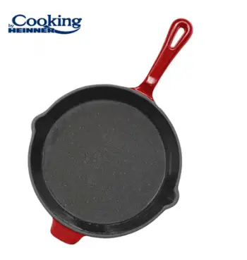 Tigan gize Cooking by Heinner Red Line, 26 cm, veshje emal, i kuq