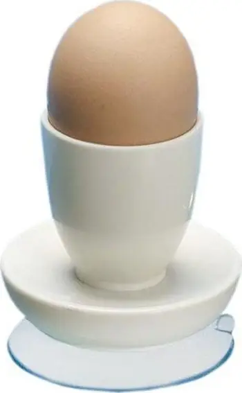 Mbajtëse vezësh Sundo Egg Cup, plastike, e bardhë