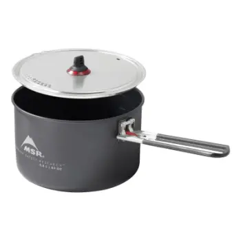 Tenxhere kampingu MSR Ceramic Pot 13231, 2.5L, alumini me veshje qeramike, e zezë