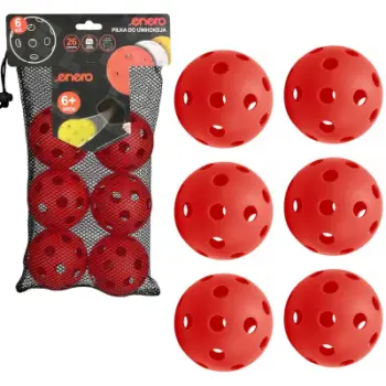 Set topash floorball Enero Match, 73mm, 6 copë, të kuqe