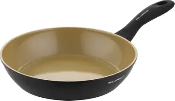 Tigan alumini AMVEGAN, 24 cm, veshje qeramike me vaj ulliri, i zi