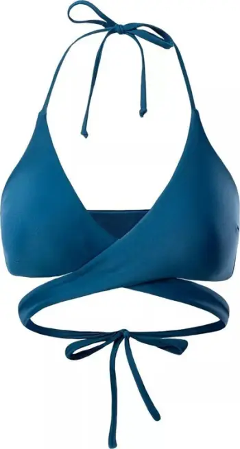 Fustan banjoje bikini top Aquawave Palima, lidhje në qafë, kupa të heqshme, blu e errët