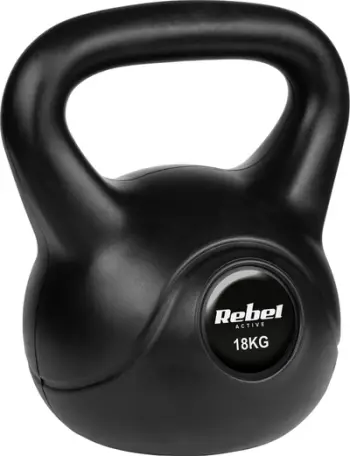 Kettlebell Rebel Active, 18kg, PVC, i zi