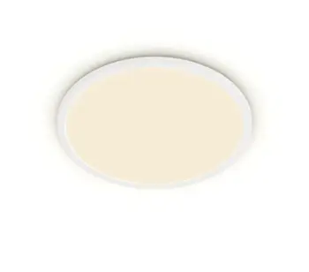 Plafonierë Philips SuperSlim LED, IP44, 2700K, e bardhë