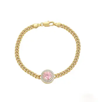 Byzylyk dore Xuping, me guri rozë i praruar në ar 14K BDR14