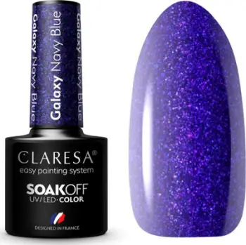 Ll ak xhel për thonj Claresa SoakOff UV LED Color Galaxy, 5 g, nuanca blu e errët