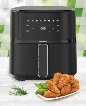 Fritezë me ajër Heinner BlackMatte, 4L, 1500W, e zezë