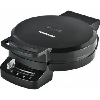 Aparat për waffle Heinner HWF-F1200BK, 1200W, diametër 16 cm, i zi
