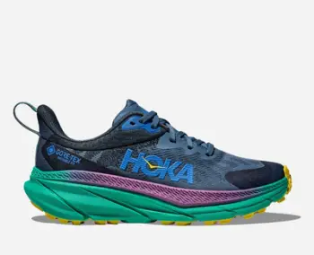 Atlete trail Hoka Challenger ATR 7 GTX, për femra, sintetike tekstil, Real Teal Tech Green
