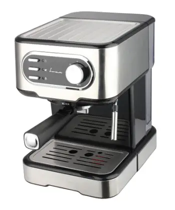 Makina manuale për espresso FRAM FEM-850BKSS, 850W, 15 Bar, 1.5L, argjendi