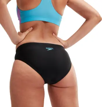 Bikini për femra Speedo Colourblock Splice, 2 pjesë, sportiv, i zi lejla