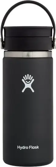 Termus për kafe Hydro Flask Coffee Flask, 16oz, me kapak Flex Sip, i zi