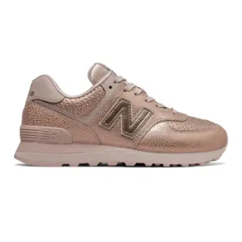 Atlete femrash Balance 574 Worn Metallic, me lidhëse, rozë metalike