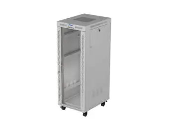Kabinet serverik Lanberg 19" V2, 32U, 600x800, me derë xhami, gri