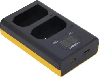 Karikues dyfishtë Patona Dual LCD, Panasonic DMW-BLK22, USB, i verdhë