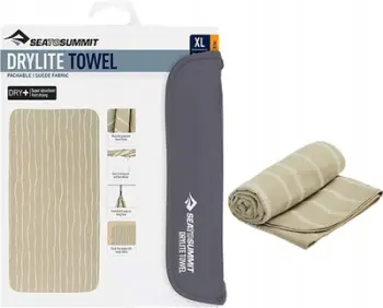 Peshqir kampingu Sea to Summit Drylite Towel Desert Wind, madhësia XL, mikrofibër, ngjyrë rëre