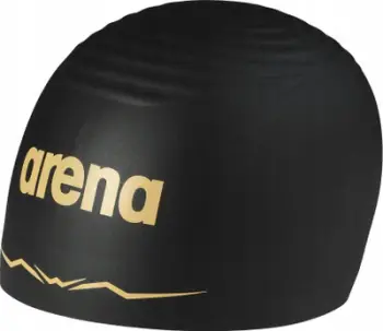 Kape noti Arena Aquaforce Wave, silikon, madhësia L, e zezë me ar