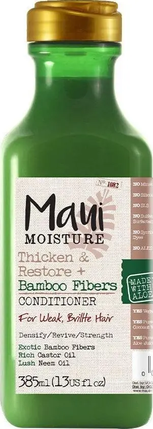 Balsam flokësh Maui Moisture Bamboo Fibers, për volum dhe forcim, për flokë të hollë, 385ml